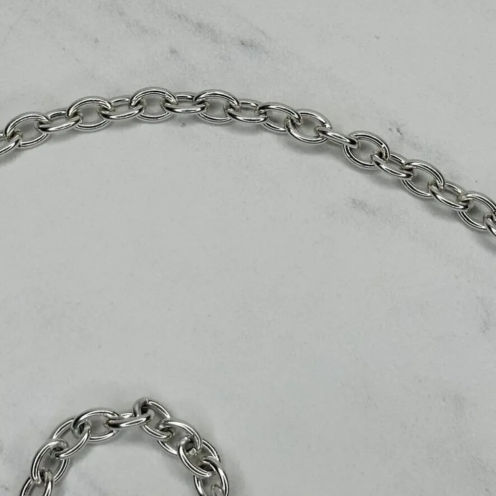 Silver Tone Chain Belt Coin Charm Y2K Festival Style Extra Small/Small ✨